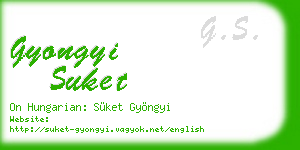 gyongyi suket business card